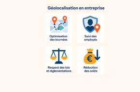 Une équipe de travail en train de discuter de l'implémentation de la géolocalisation en entreprise